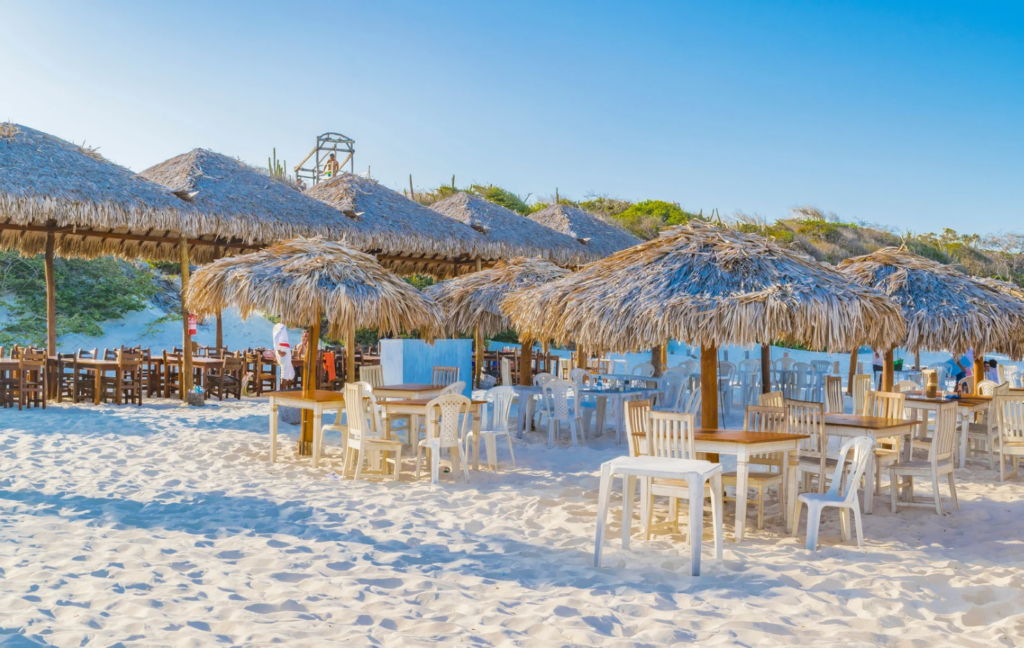 Barracas na areia de Jericoacoara