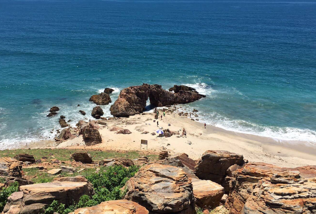 Vista da Pedra Furada, cartão postal de Jericoacoara